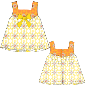 Fashion sewing patterns for BABIES Dresses Cloque Dress  0016